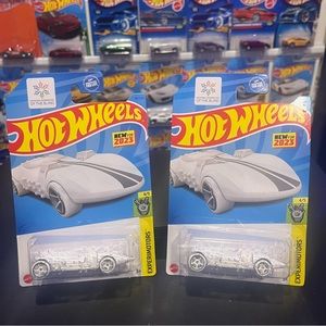 Hot Wheels Braille Racer Twin Mill - 2023 HW Experimotors VHTF- 2 Car Bundle